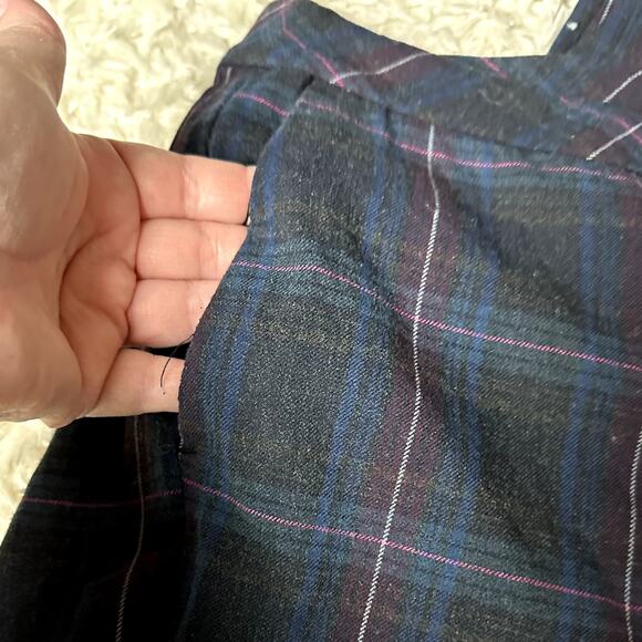 J.Jill Premium Bi-Stretch Flannel Plaid Ankle Trouser Pants Gray Work Women 14 - Picture 12 of 12